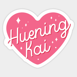 TXT Huening Kai heart typography Sticker